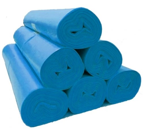 Worki na śmieci LDPE 120L (25) niebieskie